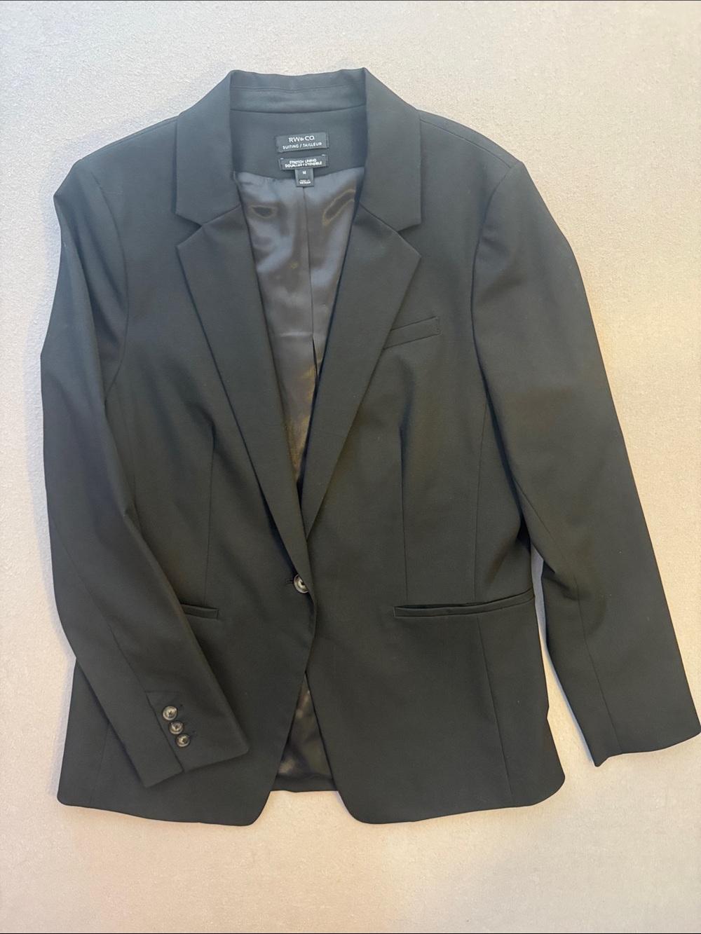 RW&CO. Women’s Black Tailored Blazer Size 14 Yellowjackets TV Wardrobe